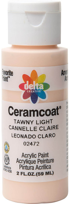 Delta Ceramcoat Acrylic Paint 2oz-Tawny Light Semi-Opaque 2000-2472 - 017158247225