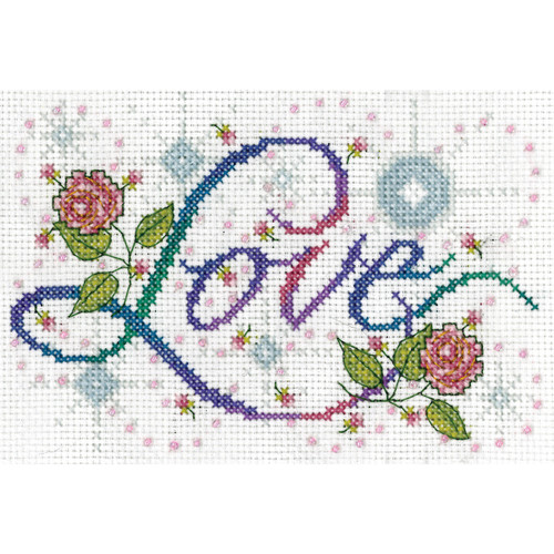 Design Works Counted Cross Stitch Kit 5"X7"-Love (14 Count) DW2875