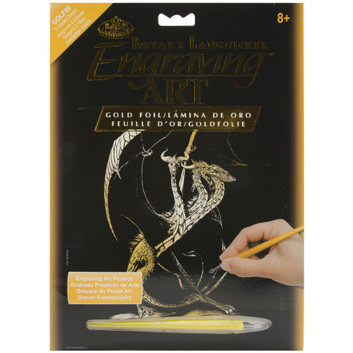 Royal & Langnickel(R) Gold Foil Engraving Art Kit 8"X10"-3 Headed Dragon - GOLDFL-26 - 090672066862