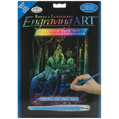 Royal & Langnickel(R) Rainbow Foil Engraving Art Kit 8"X10"-Wizard RAINFL-20 - 090672066947