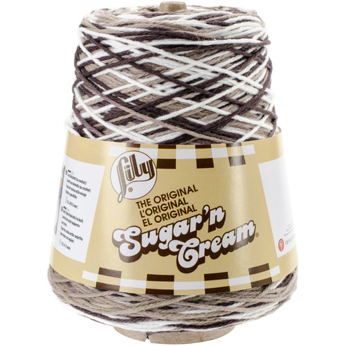 Lily Sugar'n Cream Yarn - Cones-Chocolate Ombre - 103002-02014 - 057355347533