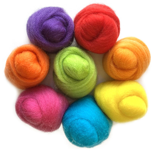 Wistyria Editions Wool Roving 15" .25oz 8/Pkg-Fiesta WR-W898R