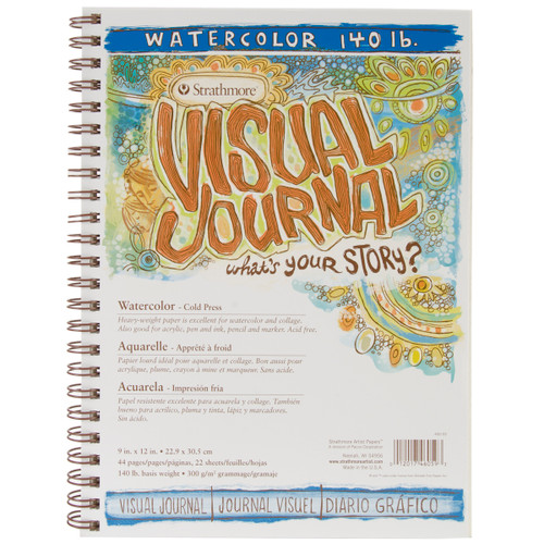 Strathmore Visual Journal Watercolor 9"X12"-22 Sheets - 460590 - 012017460593
