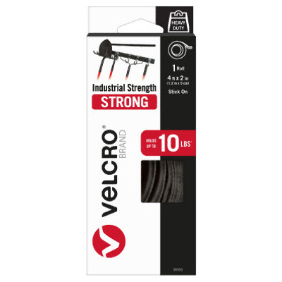 VELCRO(R) Brand Industrial Strength Tape 2"X4'-Black - 90593 - 075967905934