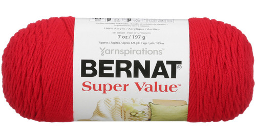 Bernat Super Value Solid Yarn-Berry - 164053-0607 - 057355106079