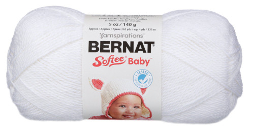 Bernat Softee Baby Yarn - Solids-White - 166030-2000 - 057355124622