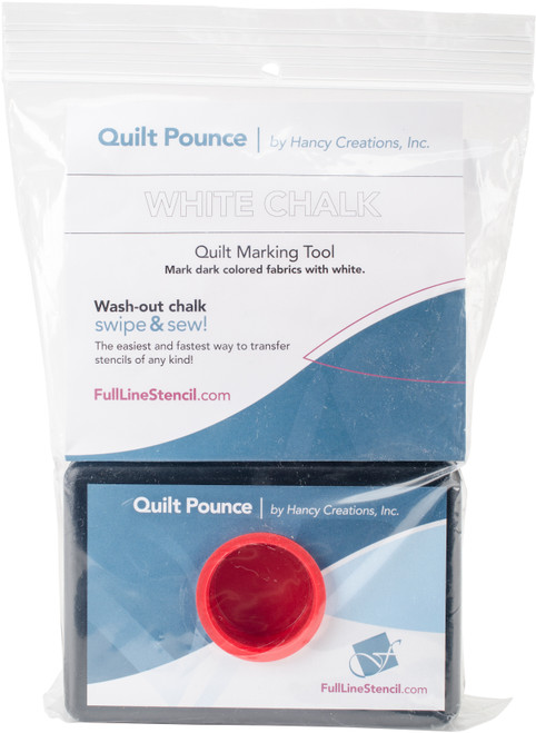 Hancy Quilt Pounce Pad W/Chalk Powder-4oz White - QPW - 099238303212
