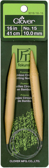 Takumi Bamboo Circular Knitting Needles 16"-Size 15/10mm 3016 16-15 - 051221251641