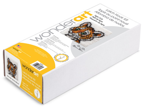 Wonderart Latch Hook Kit 12"X12"-Tiger Cub - 426183C Wonderart Latch Hook Kit 12"X12"-Tiger Cub - 426183C