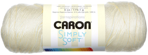 Caron Simply Soft Solids Yarn-Off White H97003-9702 - 035613977029