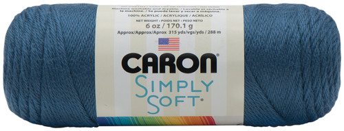 Caron Simply Soft Solids Yarn-Country Blue - H97003-9710 - 035613977104