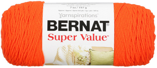Bernat Super Value Solid Yarn-Carrot - 164053-0615 - 057355106154