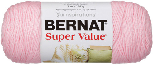 Bernat Super Value Solid Yarn-Baby Pink - 164053-7438 - 057355097438