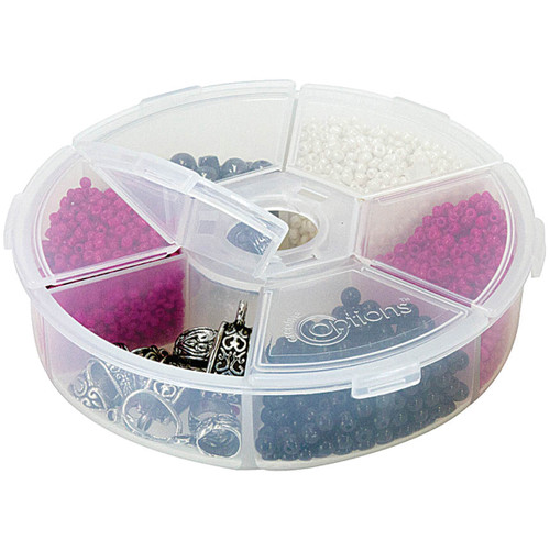 Creative Options Round Accessory Organizer-4.25"X4.25"X1.25" Clear - 1041-84 Creative Options Round Accessory Organizer-4.25"X4.25"X1.25" Clear - 1041-84