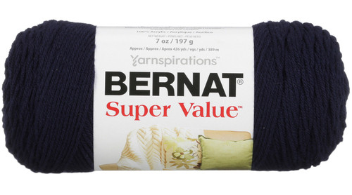 Bernat Super Value Solid Yarn-Navy - 164053-7711 - 057355097711