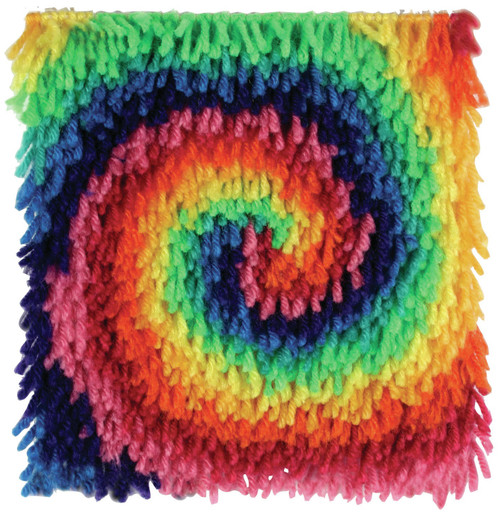 Wonderart Latch Hook Kit 8"X8"-Twirl - 426140C Wonderart Latch Hook Kit 8"X8"-Twirl - 426140C