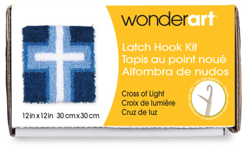 Wonderart Latch Hook Kit 12"X12"-Cross Of Light - 426153 - 057355369443 Wonderart Latch Hook Kit 12"X12"-Cross Of Light - 426153 - 057355369443