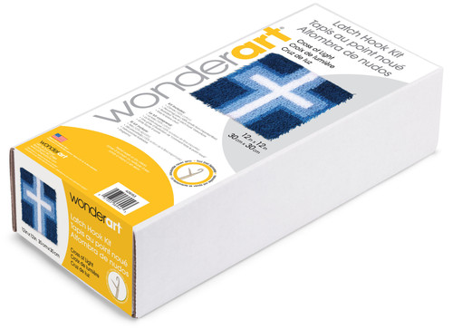 Wonderart Latch Hook Kit 12"X12"-Cross Of Light - 426153 Wonderart Latch Hook Kit 12"X12"-Cross Of Light - 426153