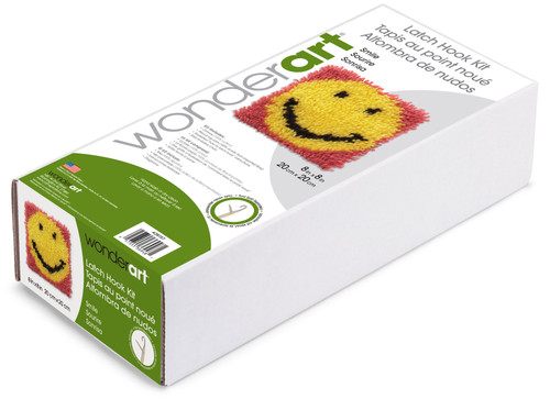 Wonderart Latch Hook Kit 8"X8"-Smile - 426157C