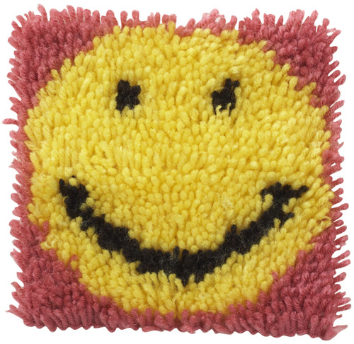 Wonderart Latch Hook Kit 8"X8"-Smile - 426157C Wonderart Latch Hook Kit 8"X8"-Smile - 426157C
