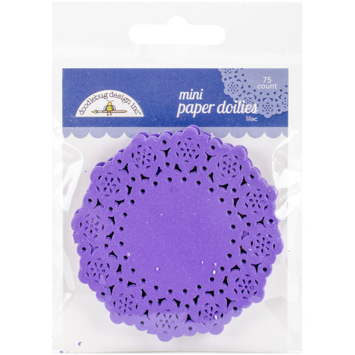 Doodlebug Mini Doilies 3" 75/Pkg-Lilac - DDM-4604 - 842715046047