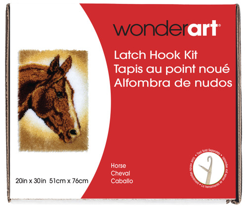 Wonderart Classic Latch Hook Kit 20"X30"-Horse - 426404C - 057355369290 Wonderart Classic Latch Hook Kit 20"X30"-Horse - 426404C - 057355369290