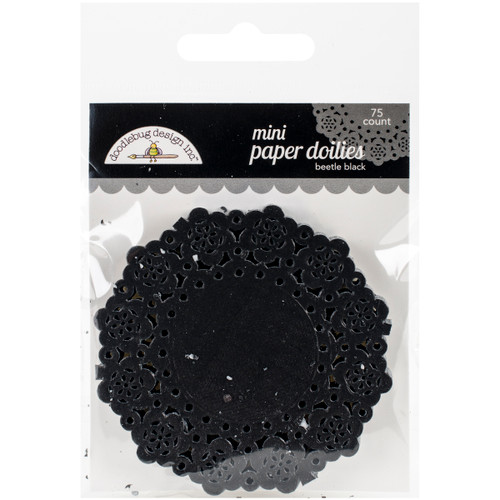 Doodlebug Mini Doilies 3" 75/Pkg-Beetle Black - DDM-4607 - 842715046078 Doodlebug Mini Doilies 3" 75/Pkg-Beetle Black - DDM-4607 - 842715046078