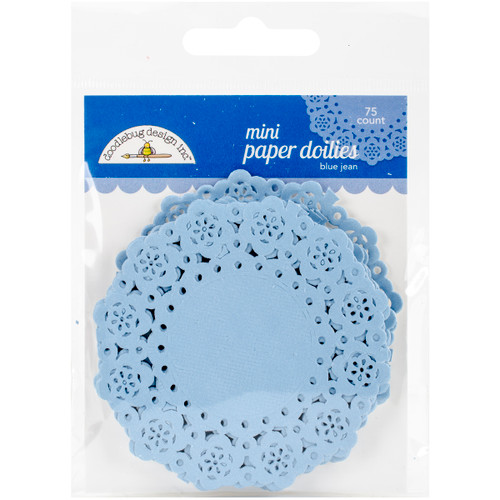 Doodlebug Mini Doilies 3" 75/Pkg-Blue Jean - DDM-4603 - 842715046030
