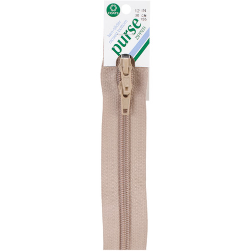 Coats Purse Double Slider Zipper 12"-Dogwood - F53 12-155 - 073650782305