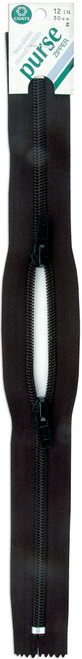Coats Purse Double Slider Zipper 18"-Black F53 18-2 - 073650782312