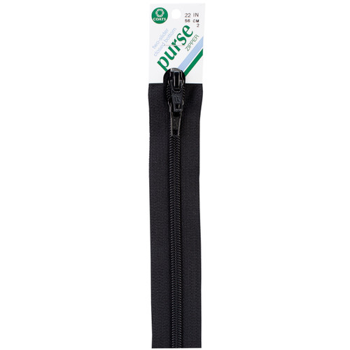 Coats Purse Double Slider Zipper 22"-Black - F53 22-2 - 073650782343