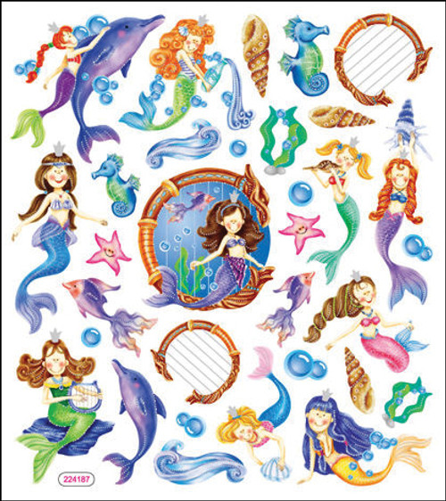 Sticker King Stickers-Mystical Mermaids - SK129MC-4215 - 679924421514 Sticker King Stickers-Mystical Mermaids - SK129MC-4215 - 679924421514