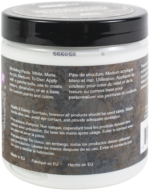 Finnabair Art Basics Modeling Paste 8oz-Opaque Matte - 961411