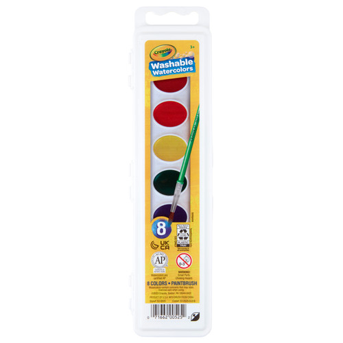 Crayola Washable Watercolors-8 Colors - 53-0525 - 071662005252