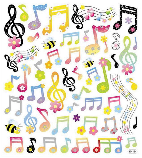 Sticker King Stickers-Spring Notes - SK129MC-4224 - 679924422412 Sticker King Stickers-Spring Notes - SK129MC-4224 - 679924422412