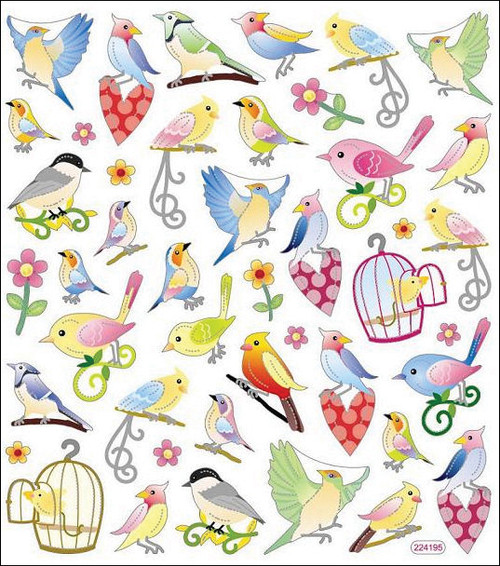 Sticker King Stickers-The Beauty Of Birds SK129MC-4225 - 679924422511