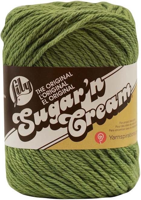 Lily Sugar'n Cream Yarn Solids-Sage Green 102001-84 - 057355233799