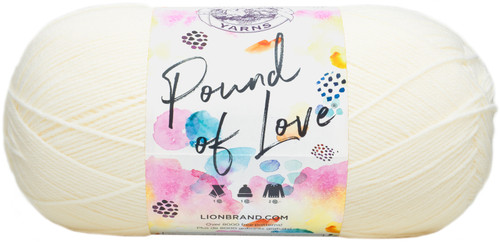 Lion Brand Pound Of Love Yarn-Antique White - 550-099 - 023032550992 Lion Brand Pound Of Love Yarn-Antique White - 550-099 - 023032550992