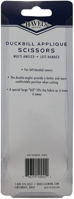 Havel's Multi-Angled Duckbill Applique Scissors 5.5"-Left-Handed - 40042