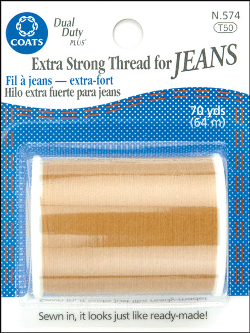 Coats Extra Strong Thread For Jeans 70yd-Golden N574 - 073650890635