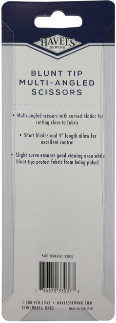 Havel's Multi-Angled Lace & Applique Scissors 4"-Blunt Tip - 33037 Havel's Multi-Angled Lace & Applique Scissors 4"-Blunt Tip - 33037