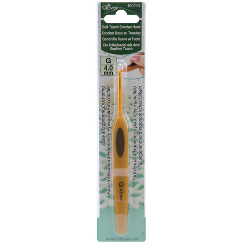 Clover Soft Touch Crochet Hook-Size G7/4mm - 1007G - 051221114144 Clover Soft Touch Crochet Hook-Size G7/4mm - 1007G - 051221114144