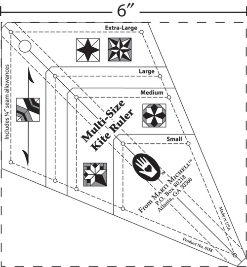 Marti Michell Multisize Kite Ruler8158M