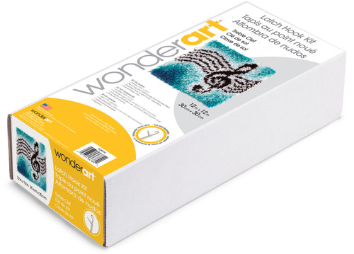 Wonderart Latch Hook Kit 12"X12"-Treble Clef - 426114