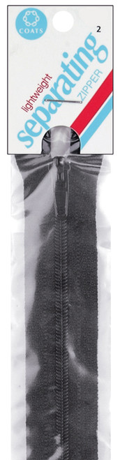 Coats Lightweight Separating Zipper 16"-Black F49 16-2 - 073650908187