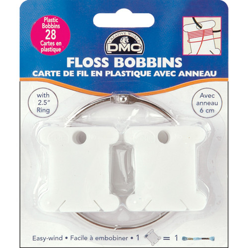 DMC Plastic Floss Bobbins-28/Pkg - 6105 - 077540386697