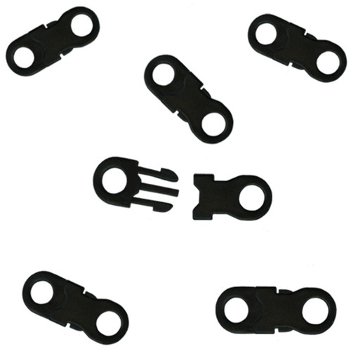 Pepperell Braiding Parachute Cord Jewelry Buckles 5mm 5/Pkg-Black - PCBUC10D