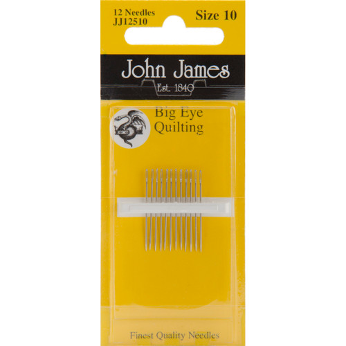 John James Big Eye Quilting Hand Needles-Size 10 12/Pkg JJ125-10 - 783932201881