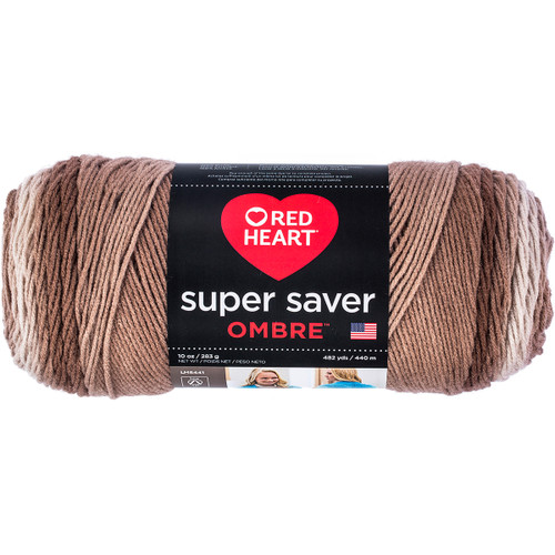 Red Heart Super Saver Ombre Yarn-Cocoa E305-3987 - 073650024948