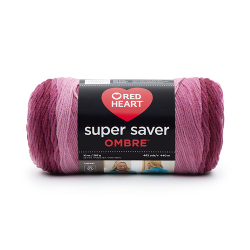 Red Heart Super Saver Ombre Yarn-Anemone - E305-3965 - 073650020315
